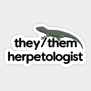 They/Them Herpetologist - Gecko Design Sticker